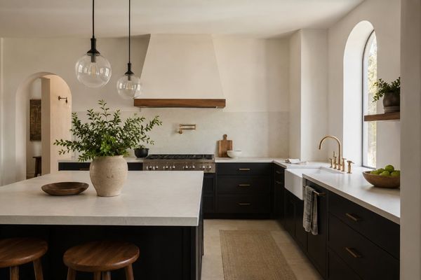 Cocina pintada con pintura lavable